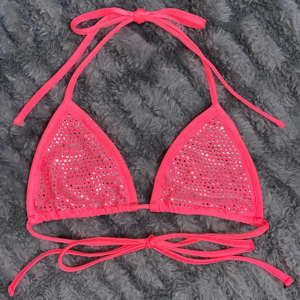I.AM.GIA 3 Piece Set - Hot Pink Candy Kora Thong Bikini with Mesh Kiera Tank - Picture 13 of 17